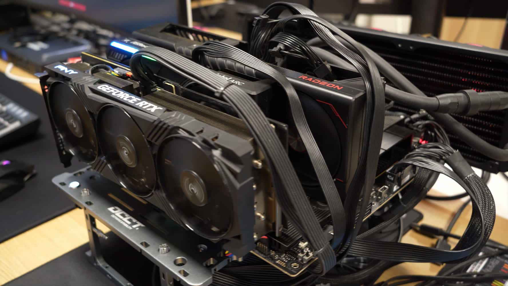 System with 3 different GPUs: NVIDIA, AMD, and Intel